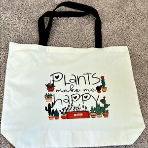 Plants Make Me Happy Tote Bag